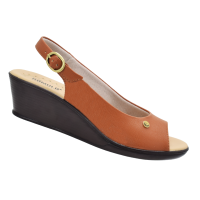 Romulo Sandalia Camel Mujer Talla 38 Ref 5896